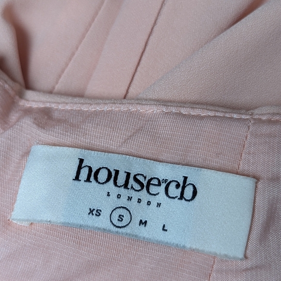 HOUSE OF CB Cornelia Dress Pink Midi  S Small - Picture 9 of 9